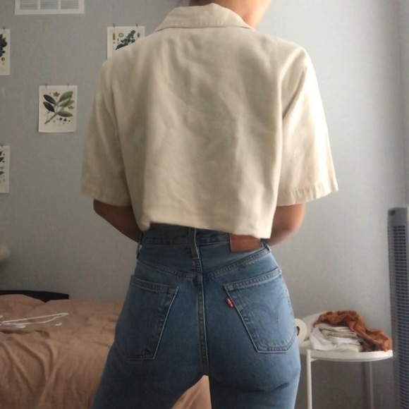 napa valley linen & rayon blend button down shirt - Picture 3 of 8